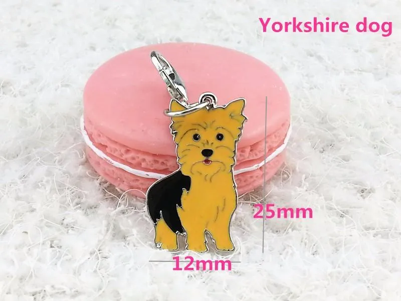 10 Pcs/Lot DIY Charm German Shepherd Dog Bulldog Pendant Keychain