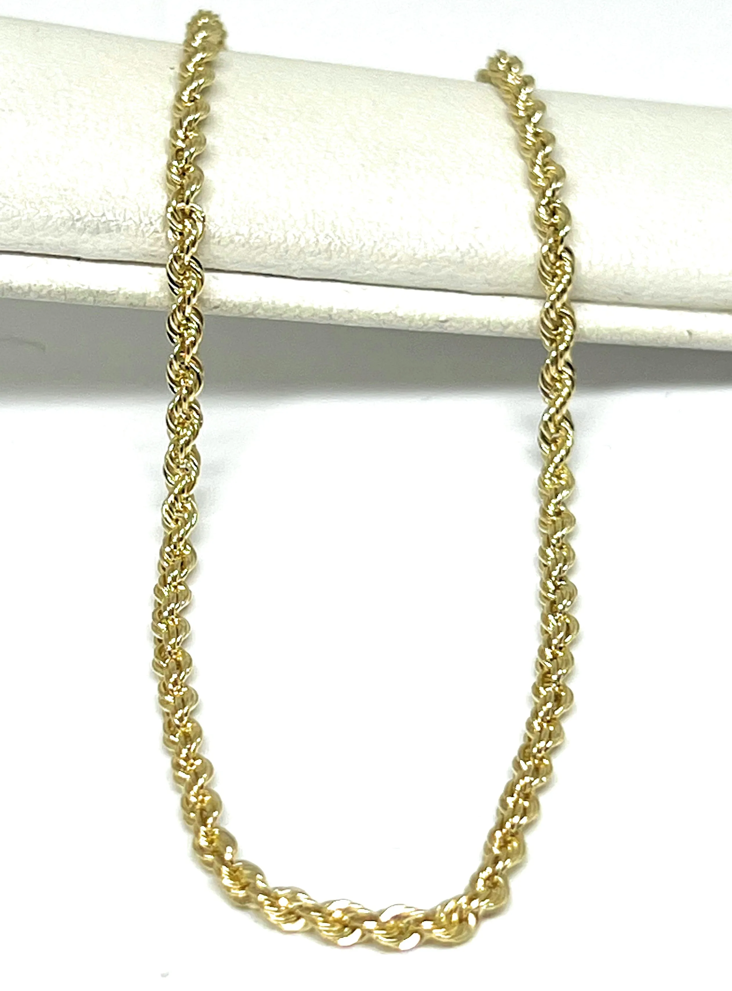 10k Solid Gold Yellow Rope Brracelet 7-10 inch 2.5mm Width