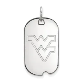 10k White Gold West Virginia U. Dog Tag Pendant