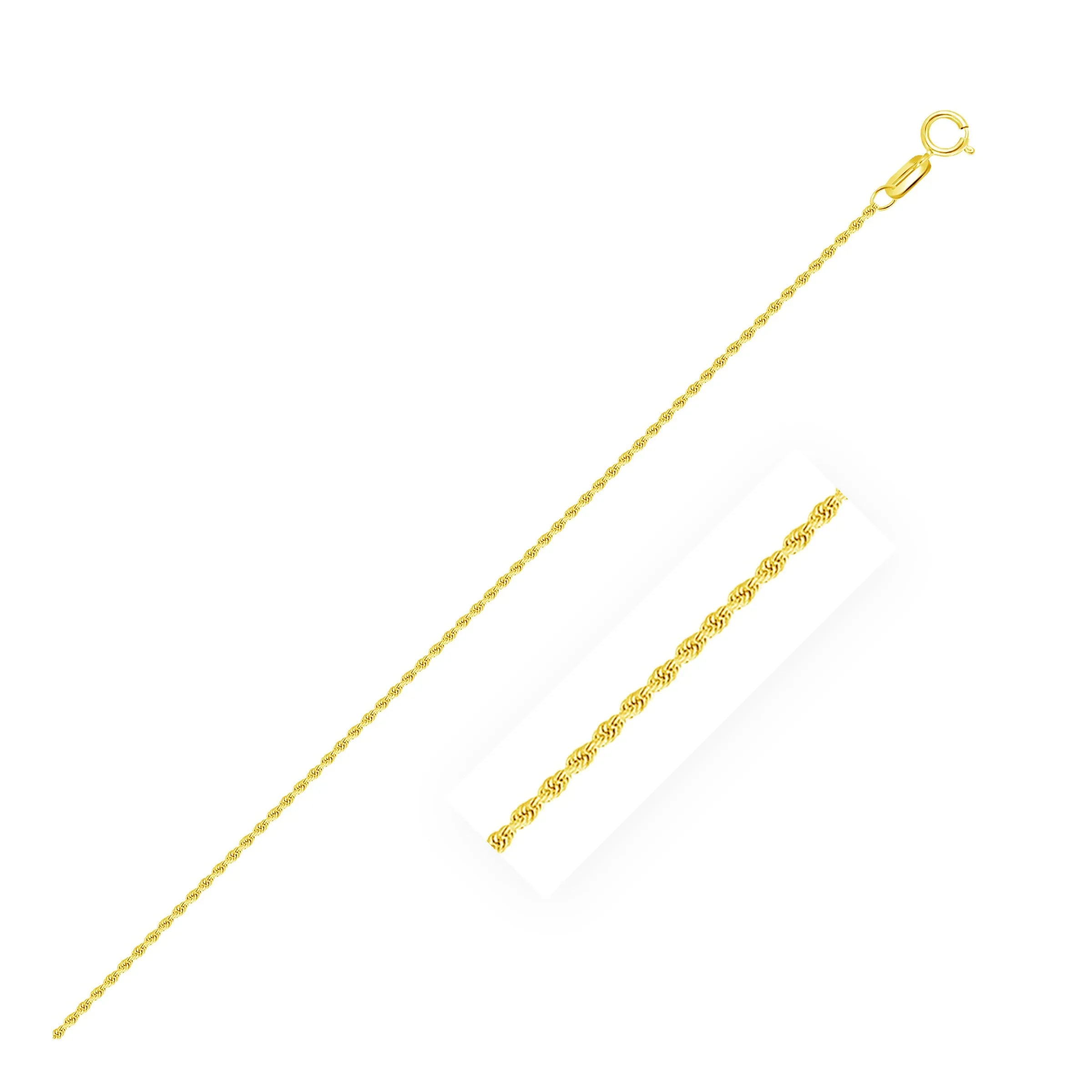 10k Yellow Gold Solid Diamond Cut Rope Chain 1.25mm-rx36546-16