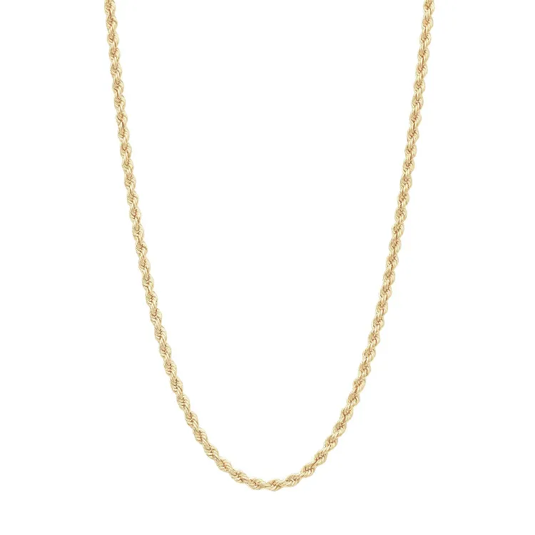 10KT SOLID GOLD ROPE CHAIN (2/3/4M