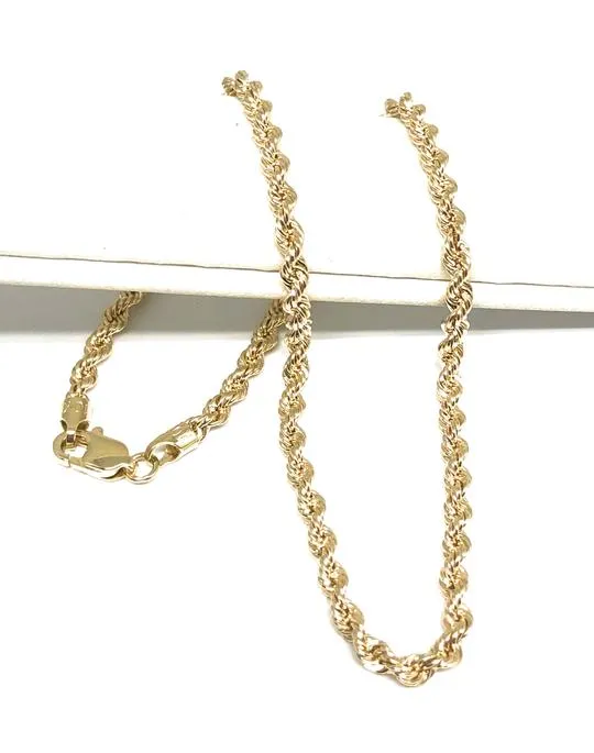 14k Solid Gold Yellow Rope Brracelet 8-9 inch 2.9mm Width