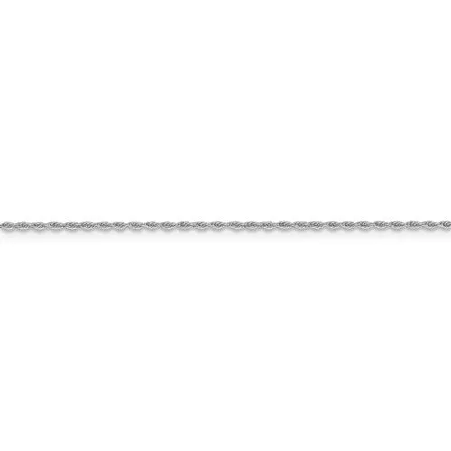 14K White Gold 1.3 mm Pendant Rope Chain Available Sizes 16-24