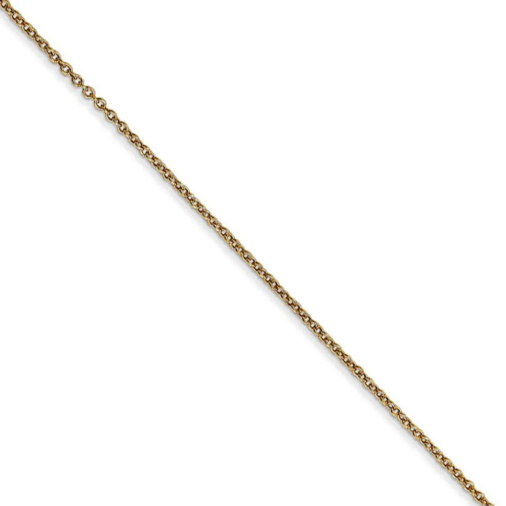 14k Yellow Gold Diamond Cut Duck Necklace