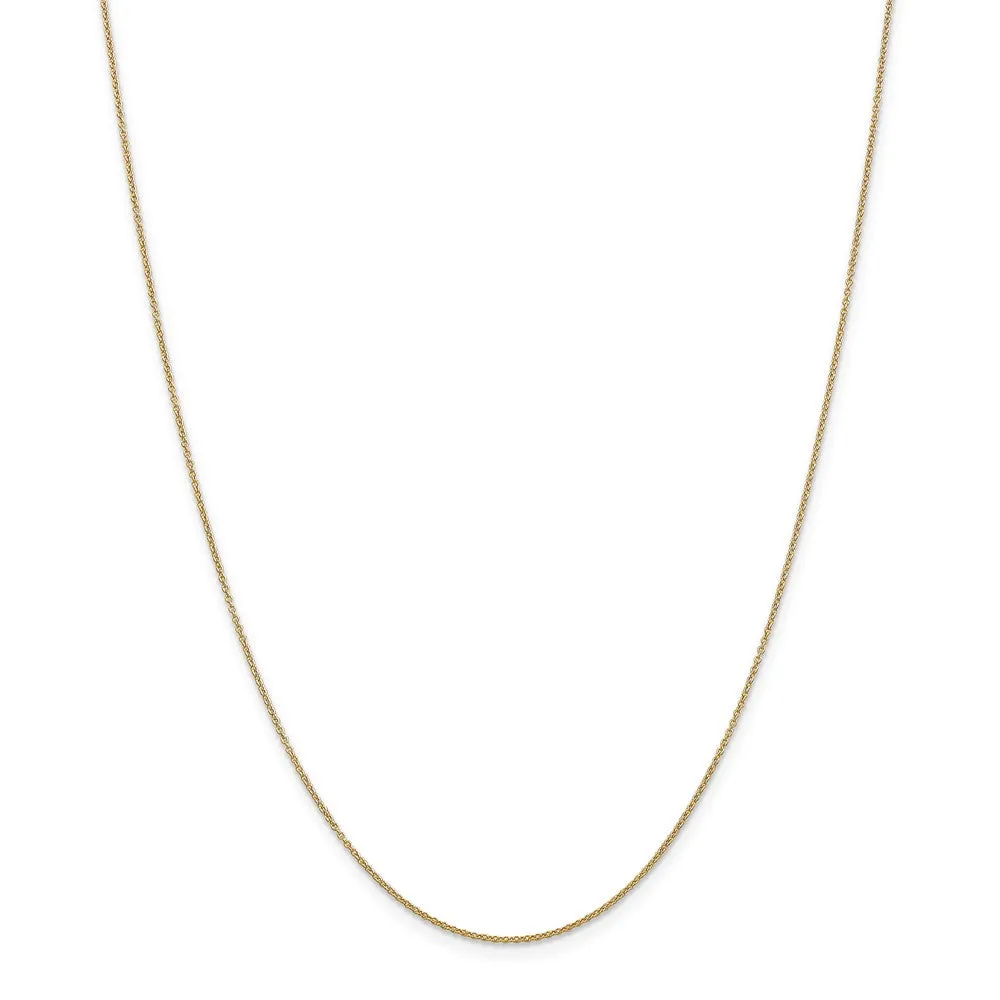 14k Yellow Gold Diamond Cut Duck Necklace