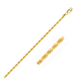 2.5mm 14k Yellow Gold Solid Rope Chain-rx96549-18