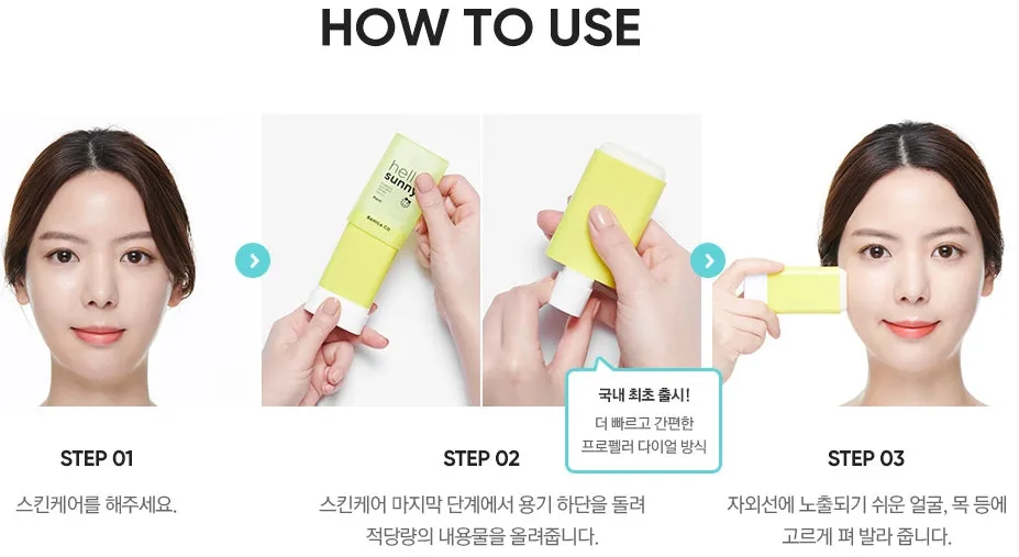 6 Pieces BANILA CO hello sunny essence sun stick Fresh SPF50+ PA++++ Korean Cosmetics After Sunscreens UV Block for Face Body