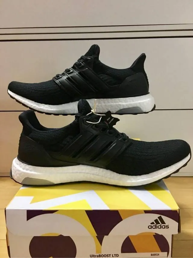 Adidas UltraBoost3.0 LTD PK •Leather Cage• Core Blac...