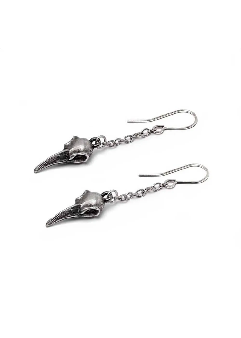 Alchemy Rabenschadel Bird Skull Earrings