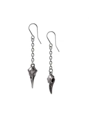 Alchemy Rabenschadel Bird Skull Earrings