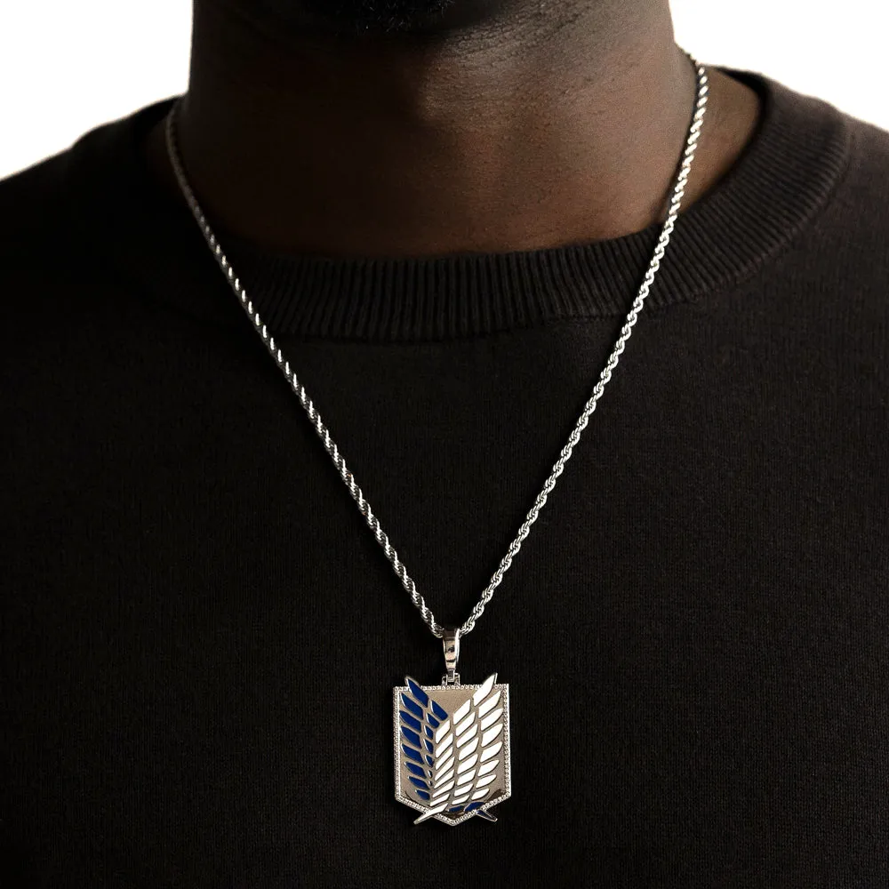 Attack On Titan Scout Necklace Pendant & Rope Chain