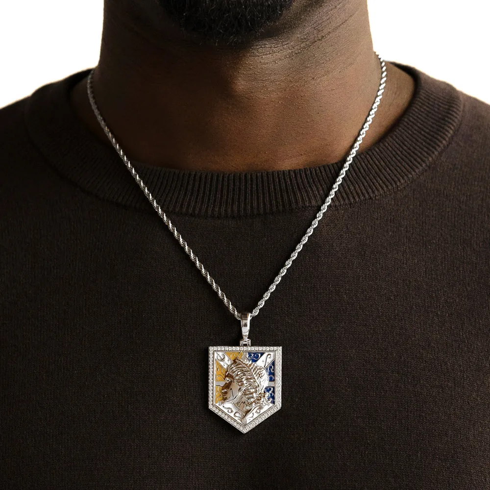 Attack On Titan Wall of Maria Necklace Pendant & Rope Chain