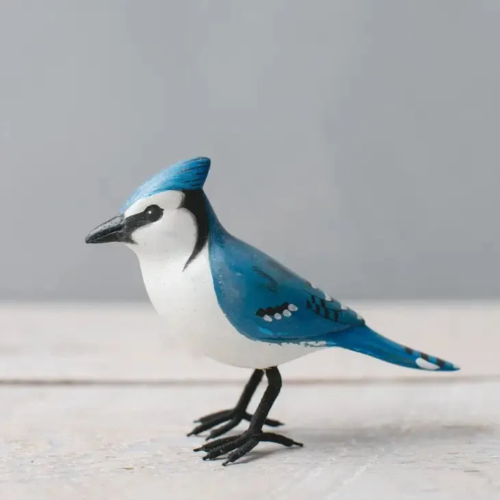 Aviologie - Bird Sculpture - Mini Blue Jay (4) #MBJ-001