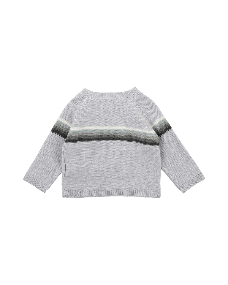 Bebe White Marl Stripe Jumper