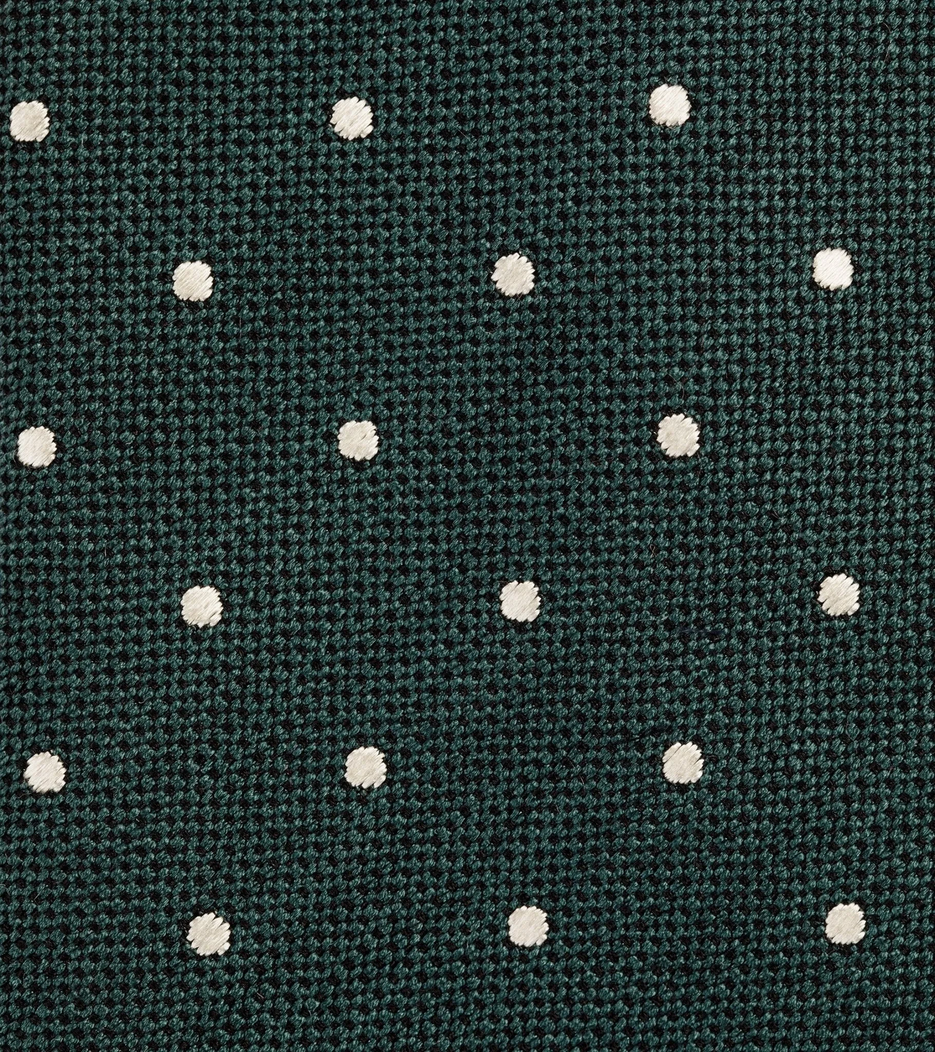 Bigi Silk Bourette Spot Tie: Green