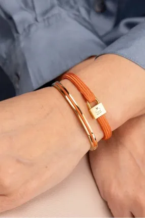 Billy Bracelet in Salmon Orange/Gold    