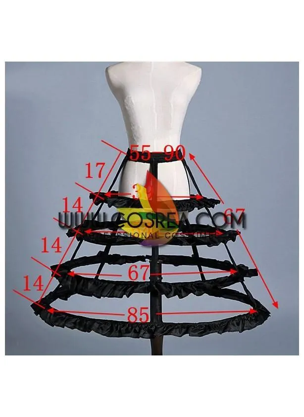 Black 4 Tier Bird Cage Petticoat