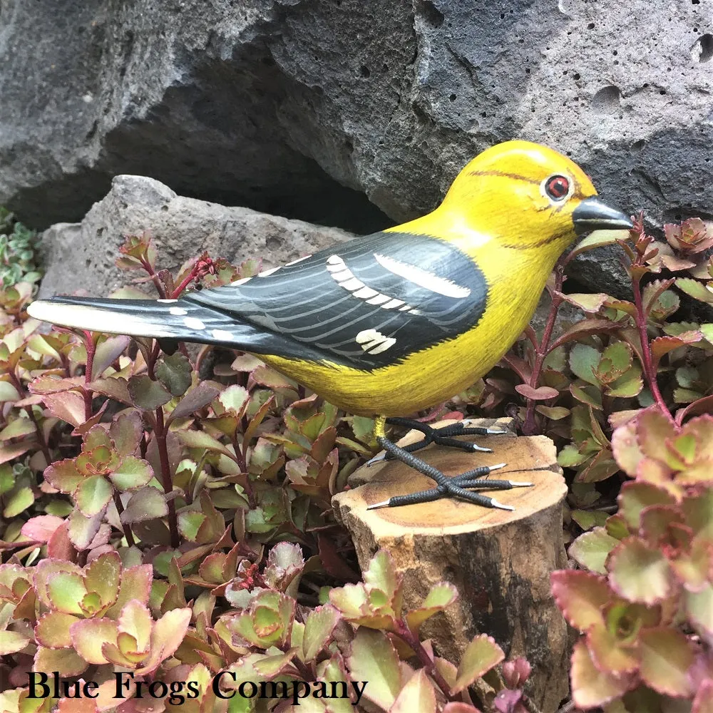 Blue Frogs Company - Bird Sculpture (Protonotary Warbler) #B-136