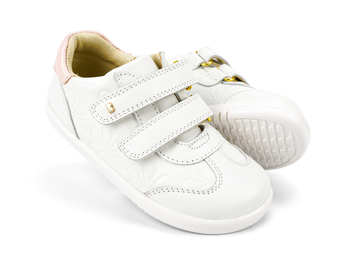 Bobux I Walk - Sprite Embossed White & Seashell Shimmer