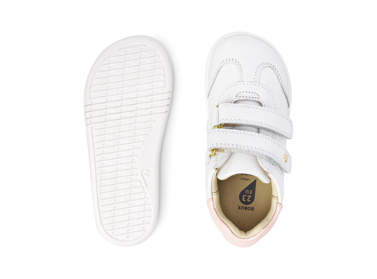 Bobux I Walk - Sprite Embossed White & Seashell Shimmer