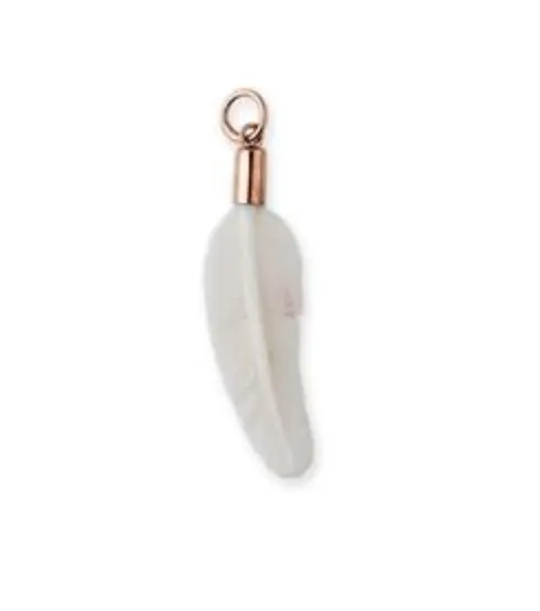 bone feather charm