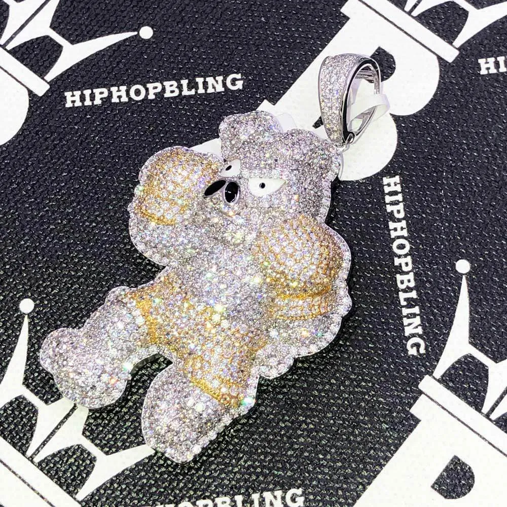 Boxing Dog CZ Hip Hop Bling Bling Pendant