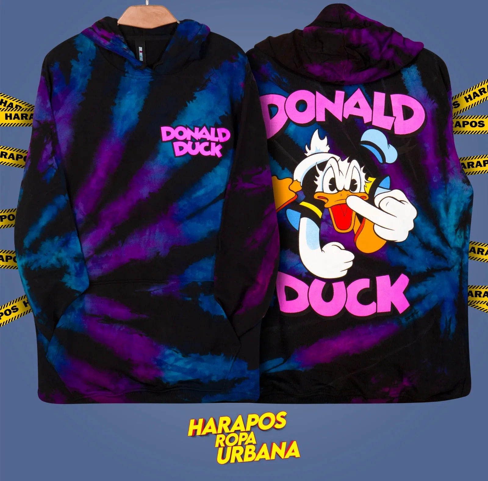 Canguro Dr. Mono oversize Donald duck negro taidai