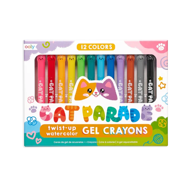 Cat Parade Gel Crayons - Set of 12