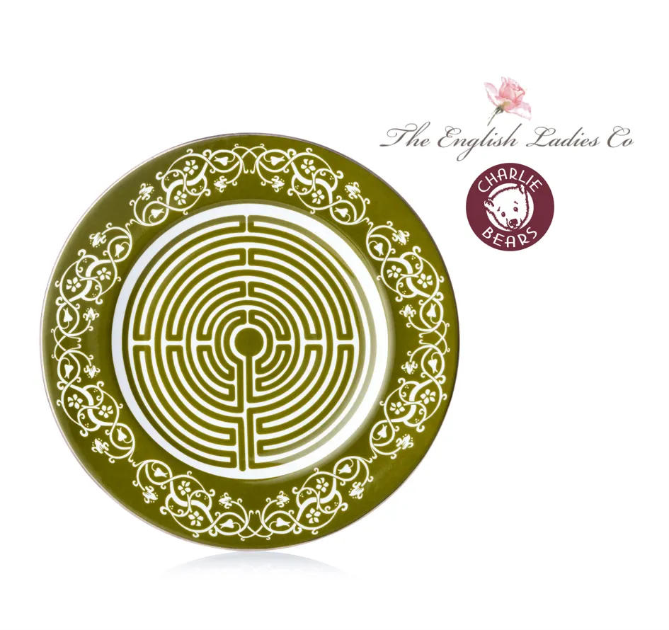 Charlie Bears Ceramics Fine Bone China Labyrinth Plate