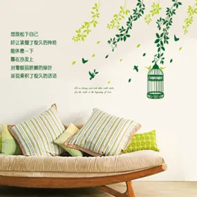 Classic old cage background sitting room adornment The third generation of removable wall stickers SM6