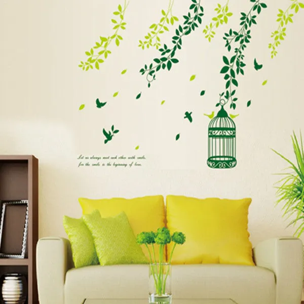 Classic old cage background sitting room adornment The third generation of removable wall stickers SM6