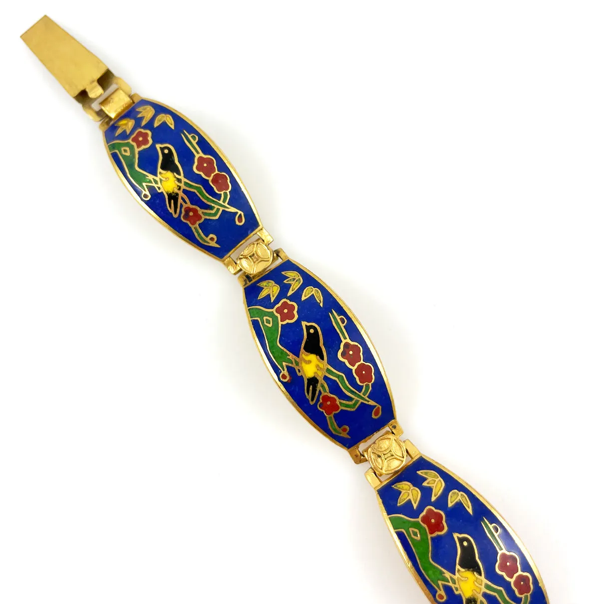 Cloisonne Blue Bird Enamel Bracelet