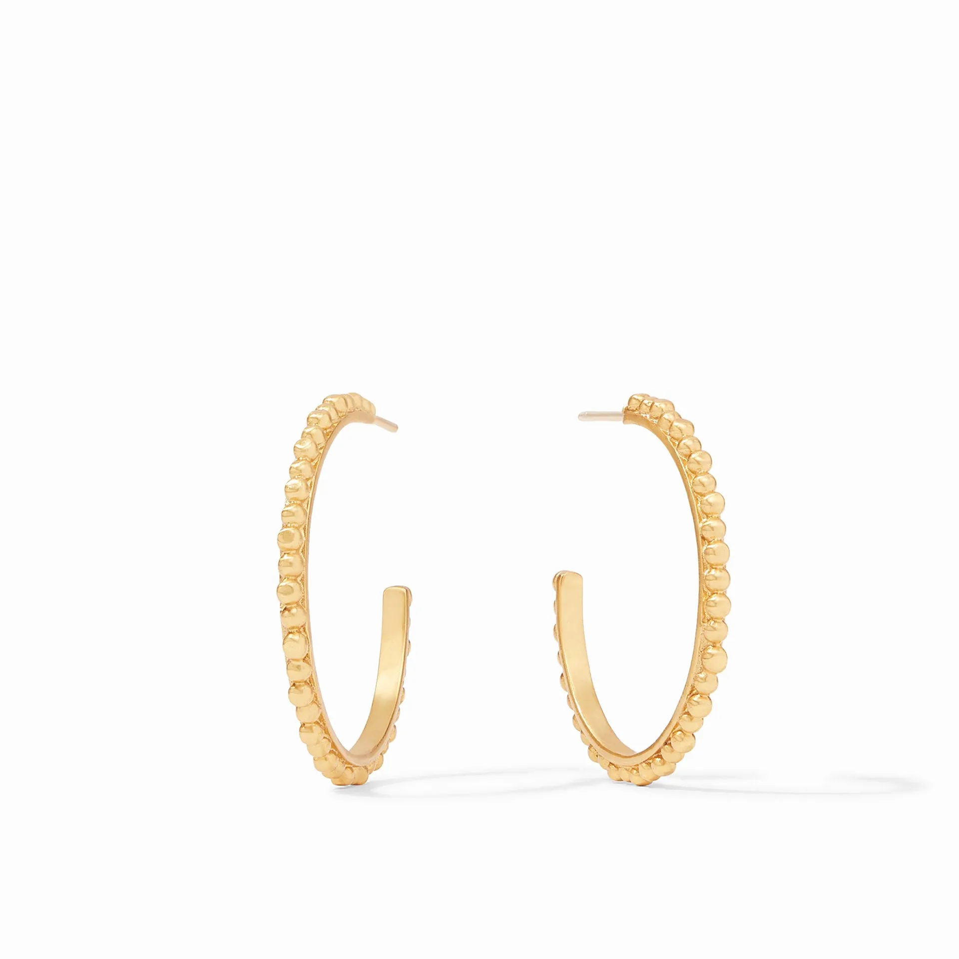 Colette Bead Hoop Earrings Gold Medium by Julie Vos