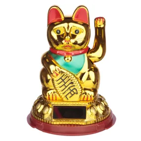 Collectable Waving Lucky Cat Maneki Neko Solar Powered Pal CAT196