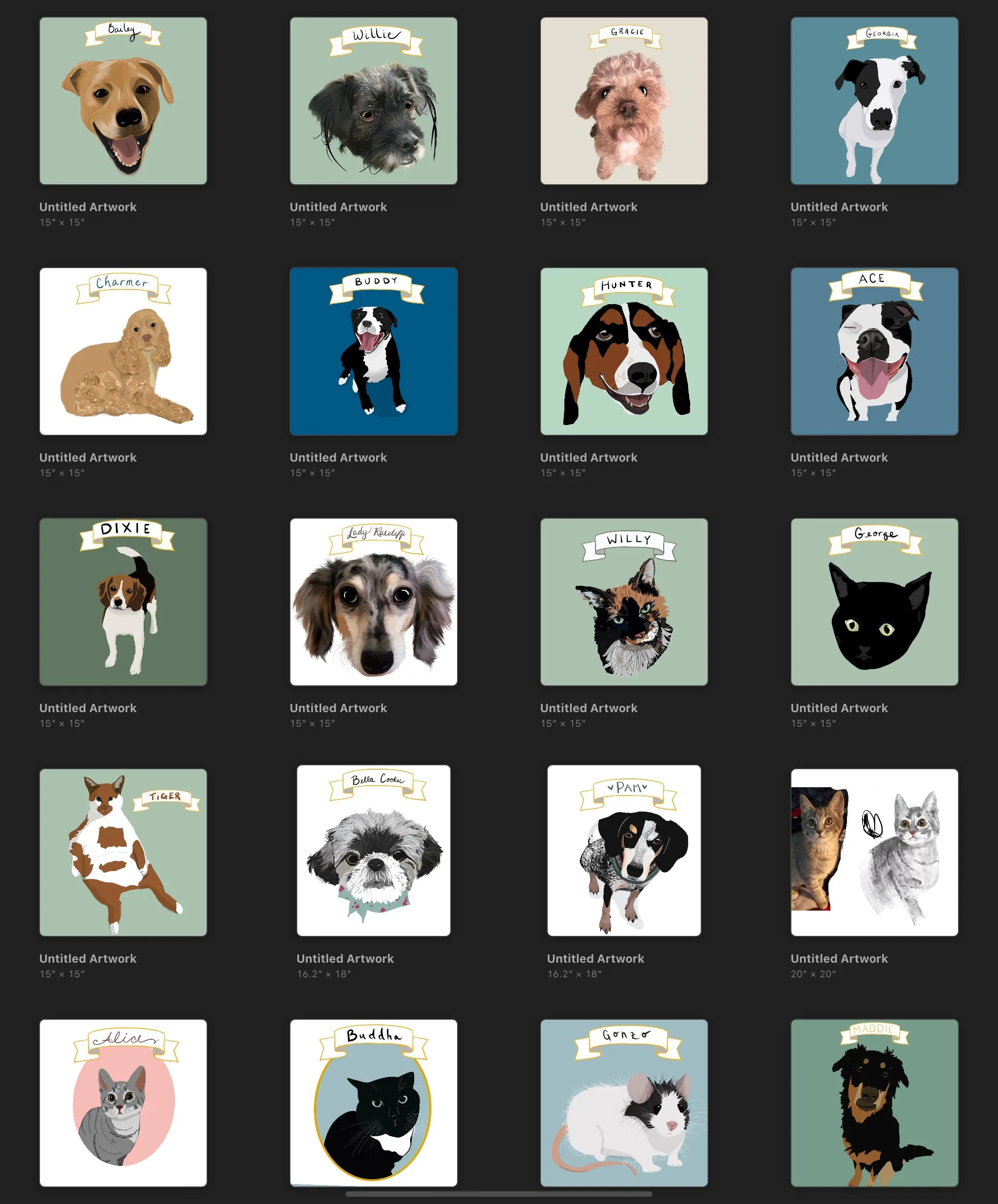 Custom Pet Portraits