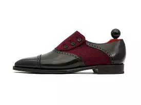 Cyril - MTO - Black Calf / Red Poulsbo - LPB Last - Single Leather Sole