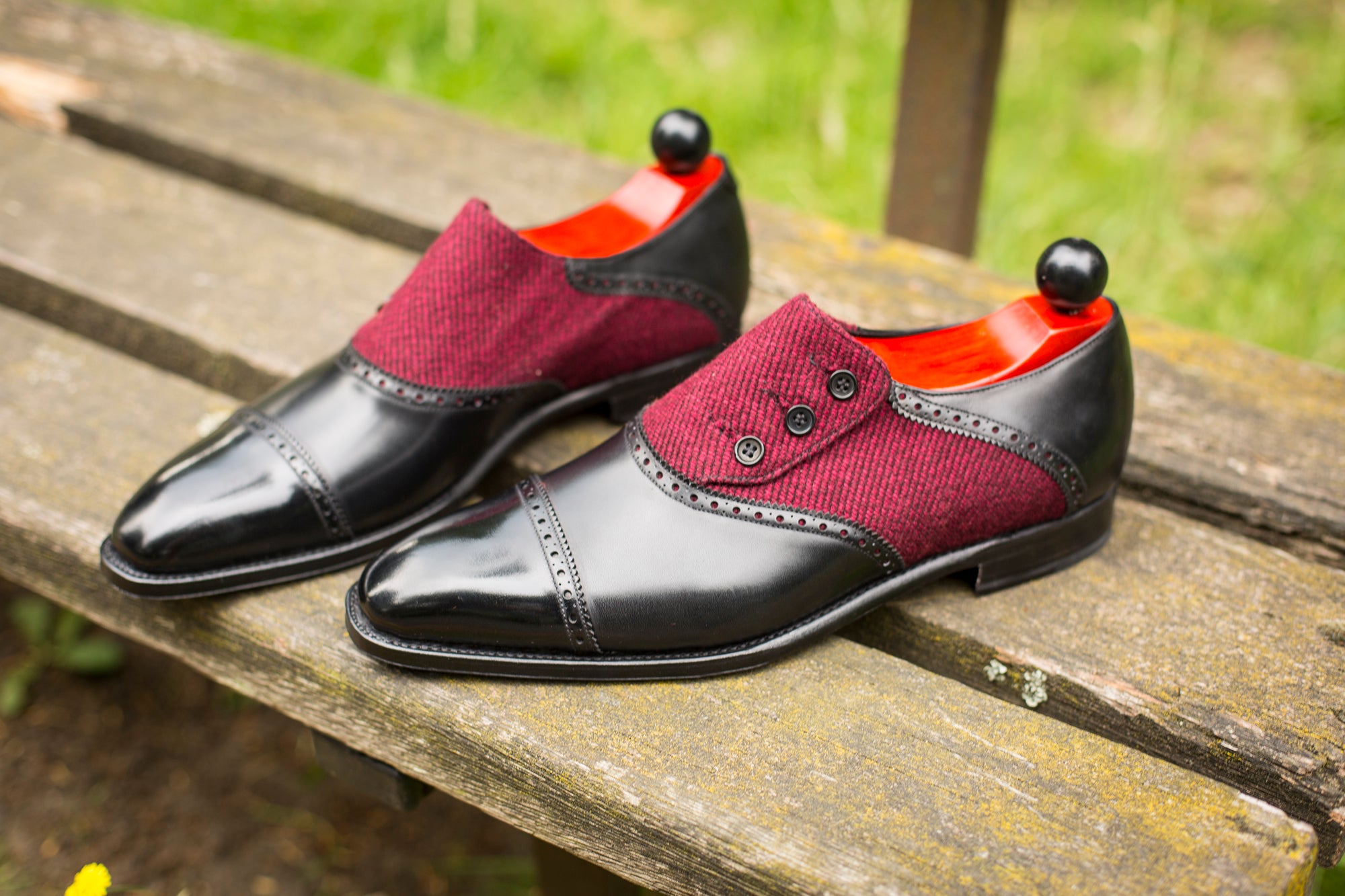 Cyril - MTO - Black Calf / Red Poulsbo - LPB Last - Single Leather Sole