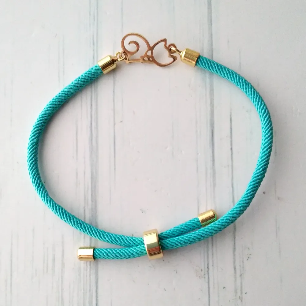 Dani Cutout Cat Corded Slider Bracelet