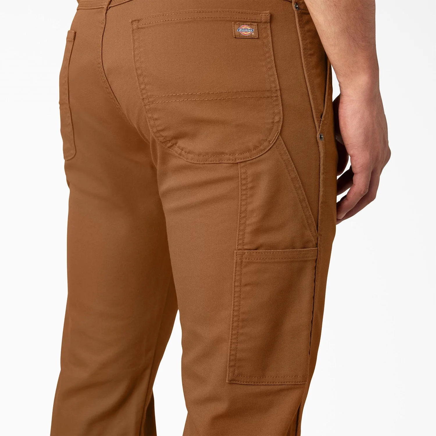 Dickies Men's FLEX Regular Fit Duck Carpenter Pant_Stonewashed Brown Duck