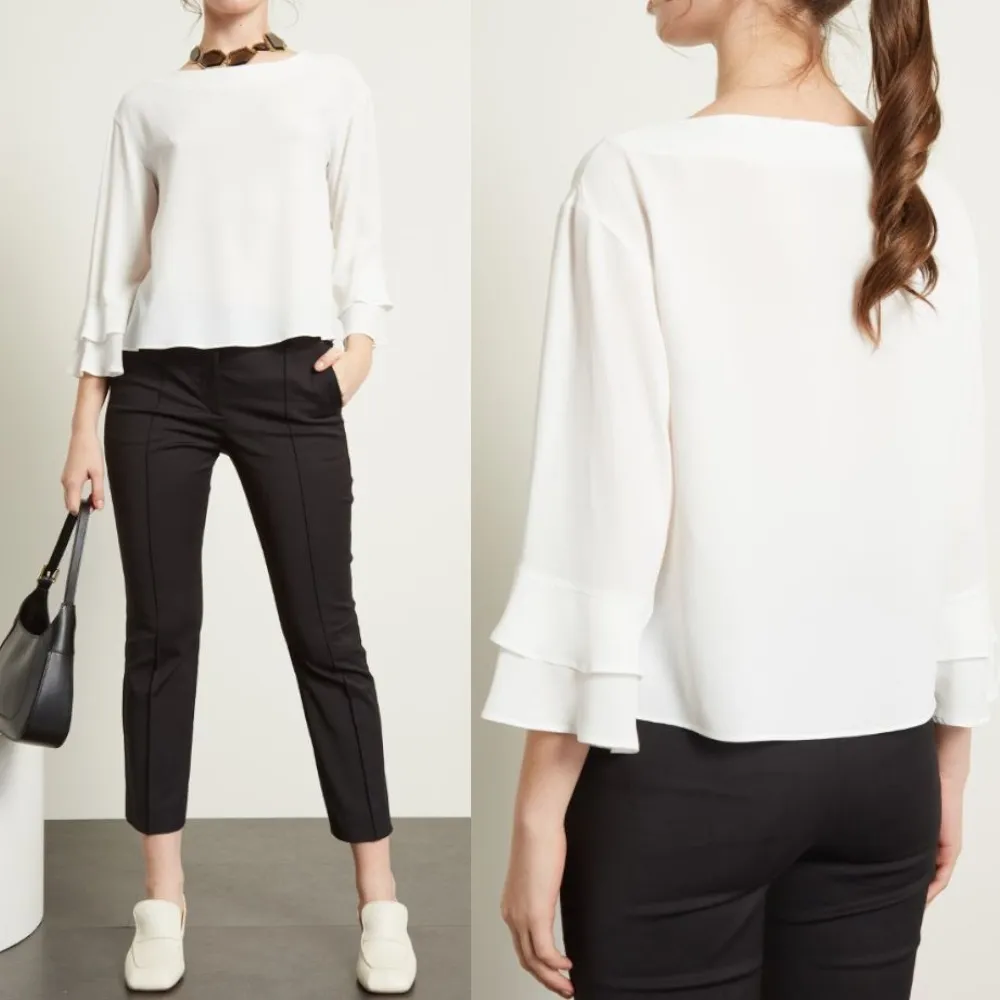 Diffusione Tessile  |Casual Style Silk Blended Fabrics Street Style Cropped Plain