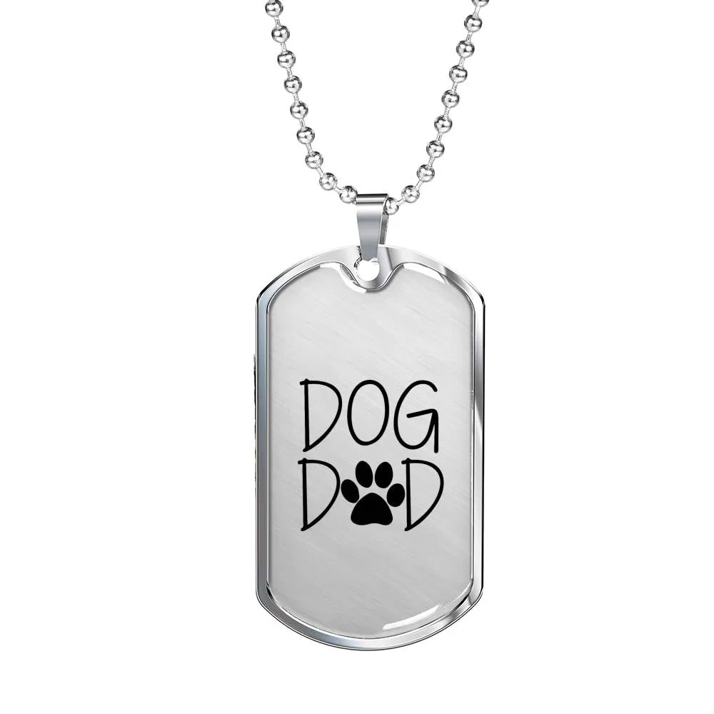 Dog Dad Dog Tag Military Necklace