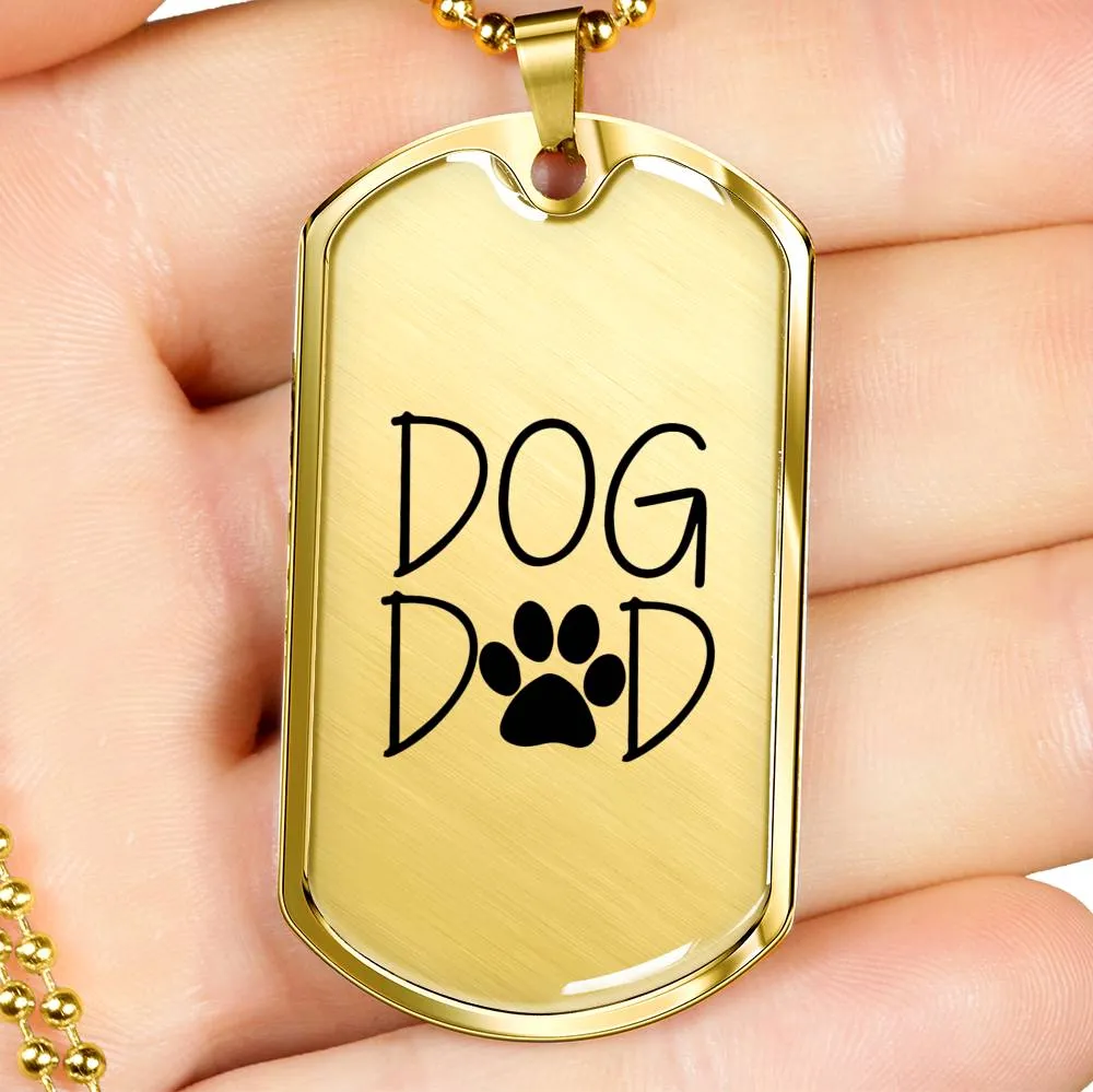 Dog Dad Dog Tag Military Necklace