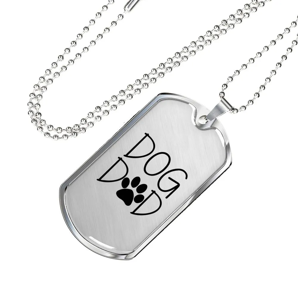 Dog Dad Dog Tag Military Necklace