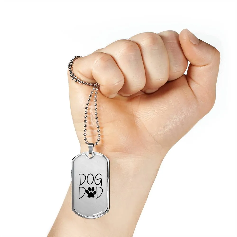 Dog Dad Dog Tag Military Necklace