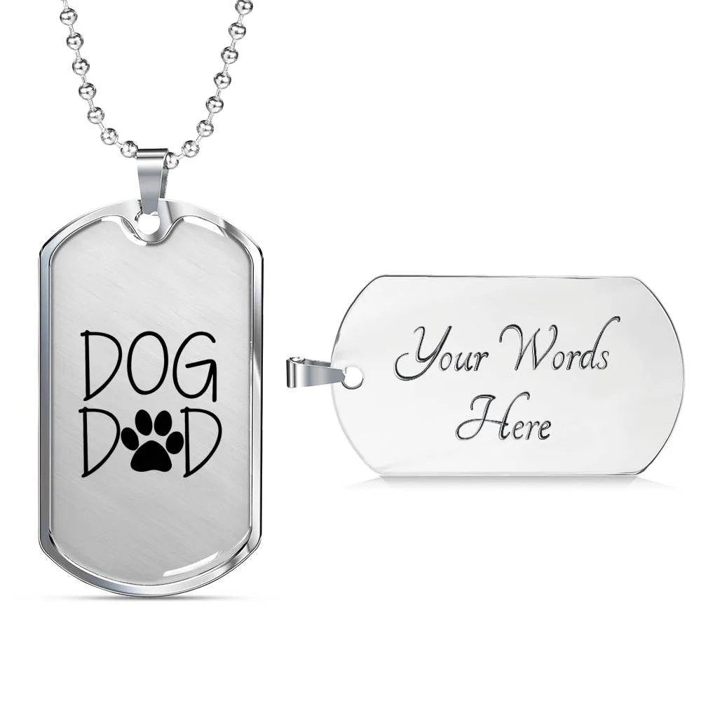 Dog Dad Dog Tag Military Necklace