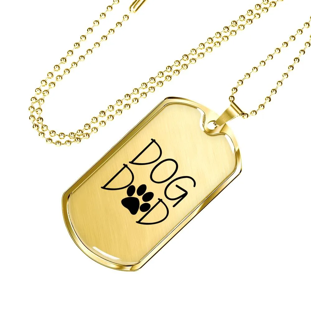 Dog Dad Dog Tag Military Necklace