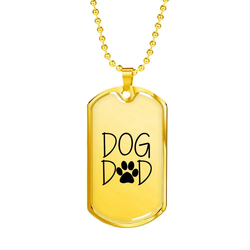 Dog Dad Dog Tag Military Necklace