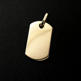 Dog Tag Polished 10K Yellow Gold Pendant