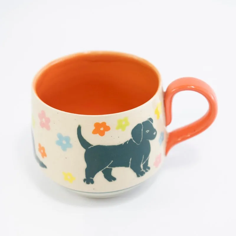 Dogs and Flowers Mug