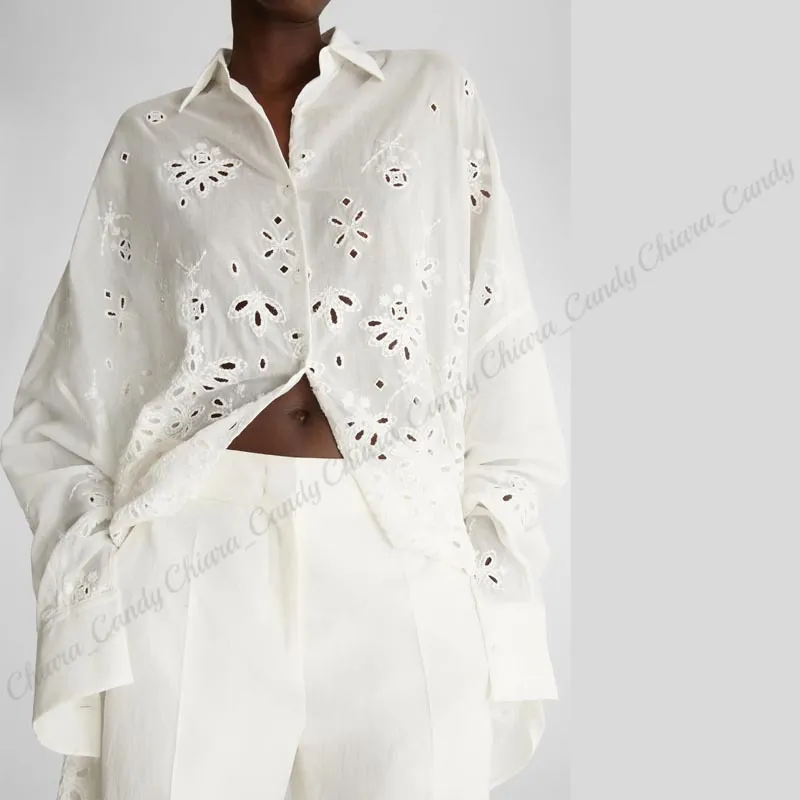 ERMANNO SCERVINO  |Casual Style Long Sleeves Plain Cotton Party Style Lace